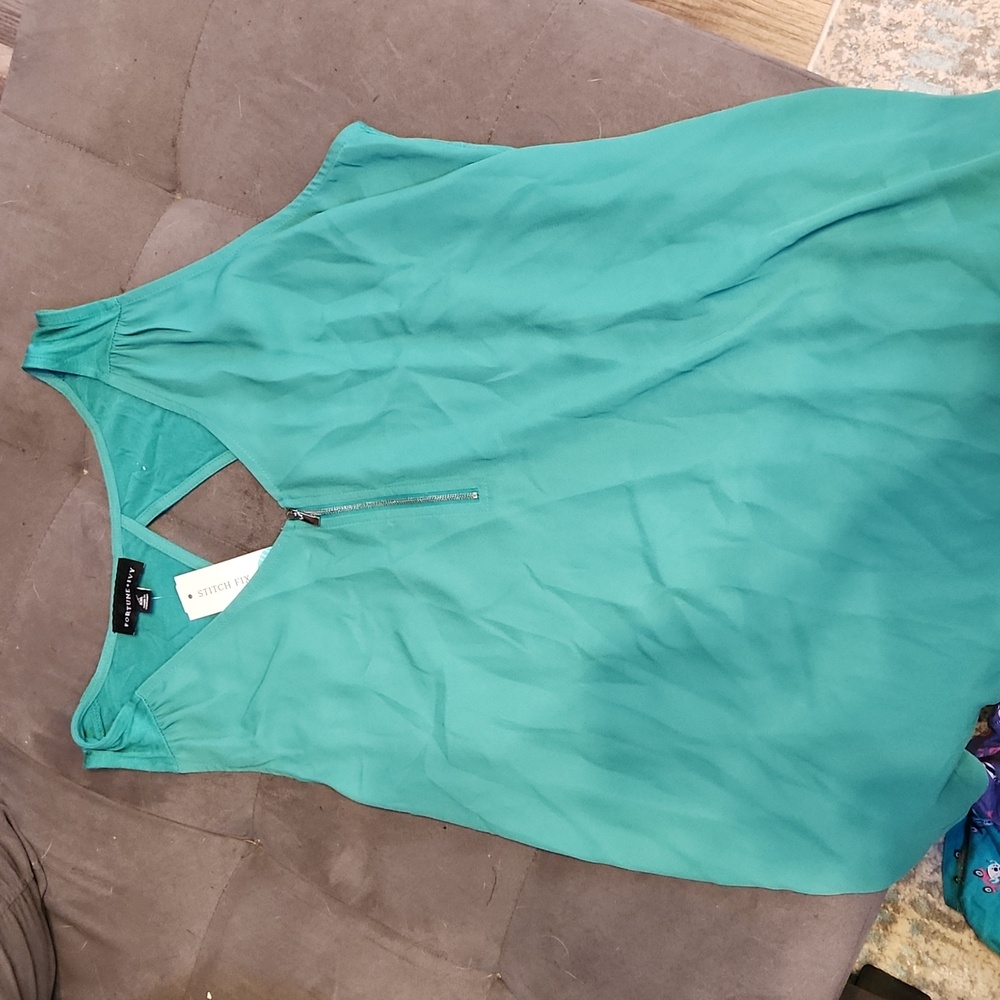 Fortune + Ivy Teal Green Tank